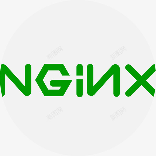 Nginx软件开发徽标平面图标svg_新图网 https://ixintu.com Nginx 平面 软件开发徽标
