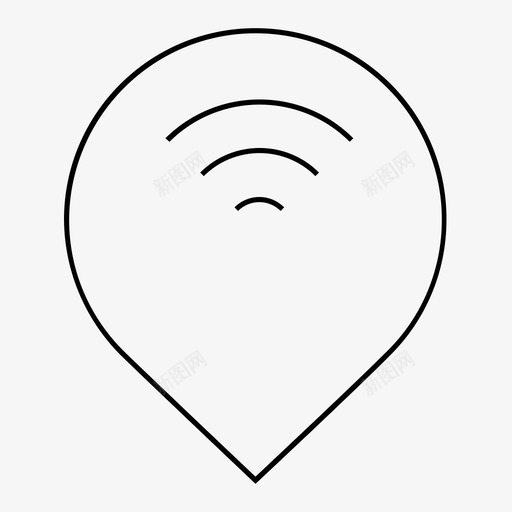 wifi点连接热点图标svg_新图网 https://ixintu.com pin wifi点 信号 地图 热点 连接