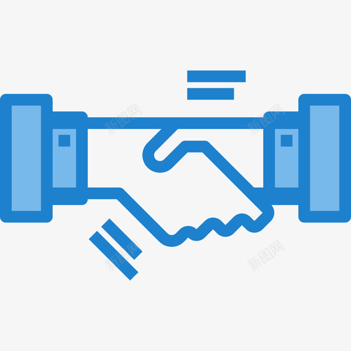握手商务209蓝色图标svg_新图网 https://ixintu.com 商务209 握手 蓝色