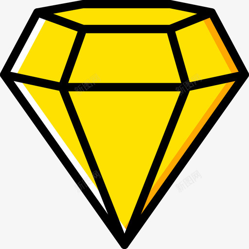 钻石33号黄色图标svg_新图网 https://ixintu.com 33号设计 钻石 黄色