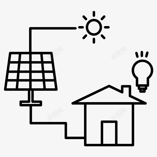 太阳能电力发电厂图标svg_新图网 https://ixintu.com 发电厂 太阳能 太阳能电池板 电力