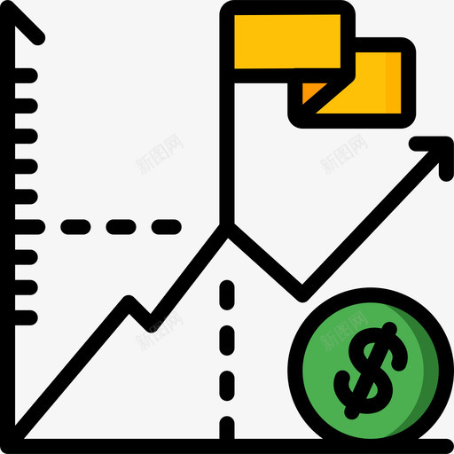 利润经济增长2线性色彩图标svg_新图网 https://ixintu.com 利润 线性色彩 经济增长2
