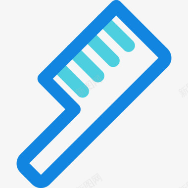 梳子家居元素4线状蓝色图标图标