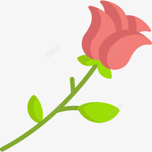 玫瑰春季自然2平坦图标svg_新图网 https://ixintu.com 平坦 春季自然2 玫瑰
