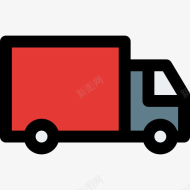 卡车运输47线性颜色图标图标