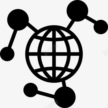 网络连接4实心图标图标