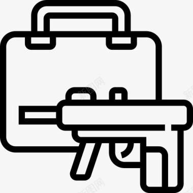 飞镖彩弹和bb枪械直线型图标图标
