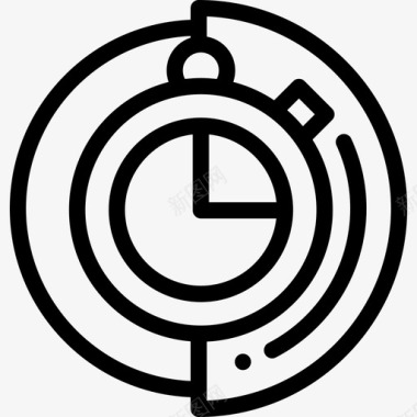 定时器时间管理12线性图标图标