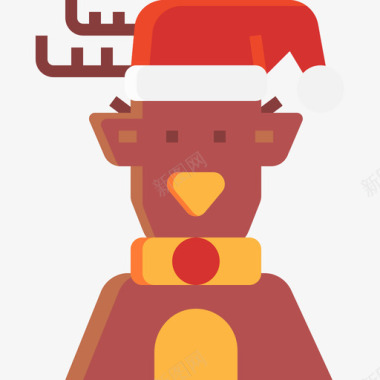 鹿圣诞97平淡图标图标
