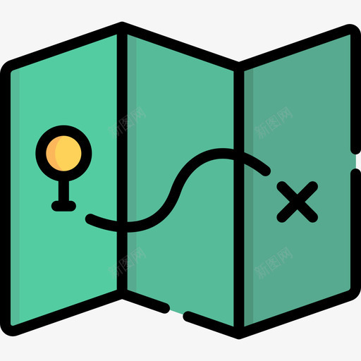 地图野营71线性颜色图标svg_新图网 https://ixintu.com 地图 线性颜色 野营71