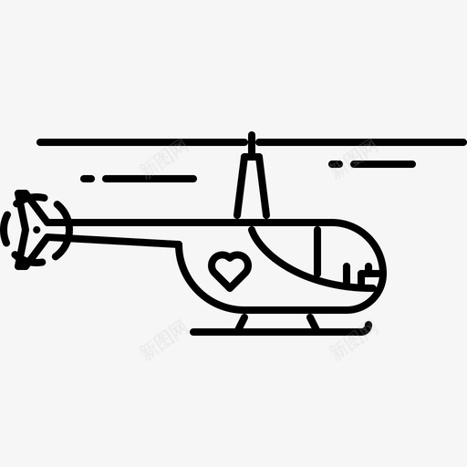 直升机医学7号直线型图标svg_新图网 https://ixintu.com 医学7号 直升机 直线型