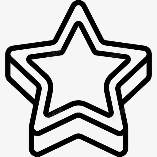 星星游戏元素7直线图标svg_新图网 https://ixintu.com 星星 游戏元素7 直线