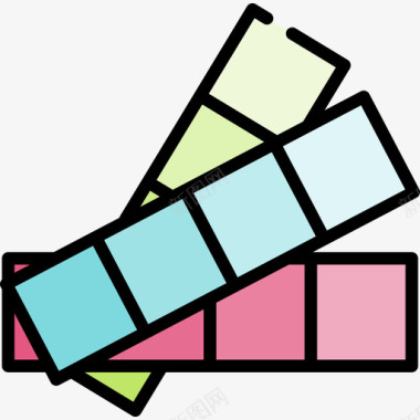 Pantone编辑线性颜色图标图标