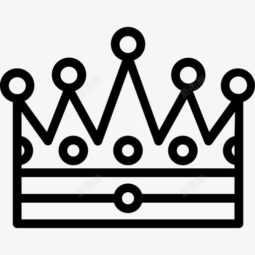 皇冠中世纪8直纹图标svg_新图网 https://ixintu.com 中世纪8 皇冠 直纹