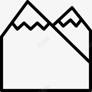 山地地理21线性图标图标