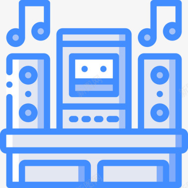 音乐播放器娱乐32蓝色图标图标