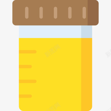 尿液药物9平坦图标图标