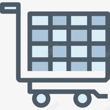 购物车购物和电子商务4线性颜色图标图标