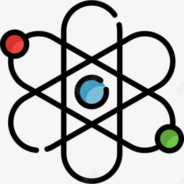 Atom返校42线性颜色图标图标