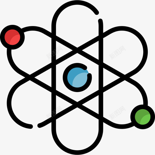 Atom返校42线性颜色图标svg_新图网 https://ixintu.com Atom 线性颜色 返校42