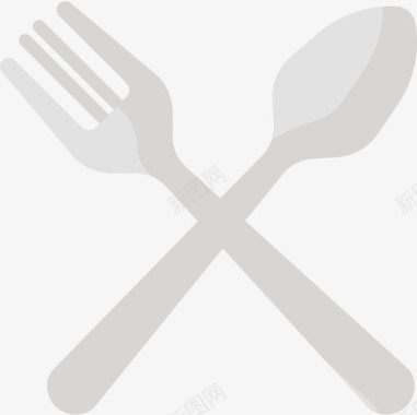 叉子快餐44扁平图标图标