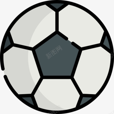 足球运动63线性颜色图标图标