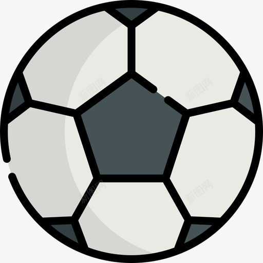 足球运动63线性颜色图标svg_新图网 https://ixintu.com 线性颜色 足球 运动63