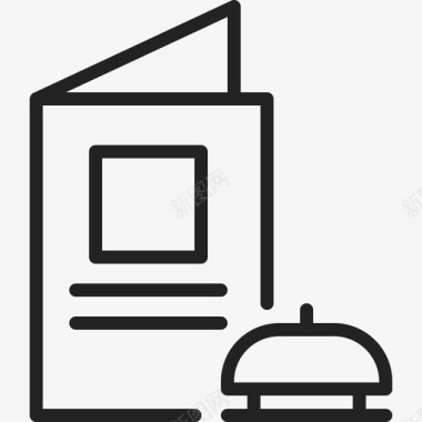 菜单食品和餐厅10线性图标图标