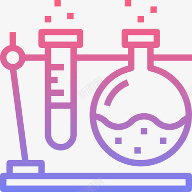 实验室科学50线性梯度图标图标
