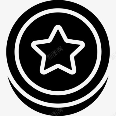 硬币游戏元素6填充图标图标