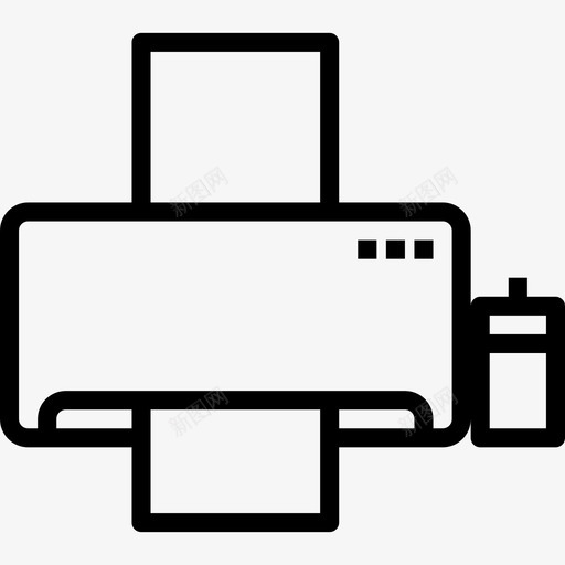 打印机计算机设备线性图标svg_新图网 https://ixintu.com 打印机 线性 计算机设备