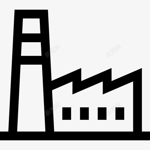 工业城市7号楼线性图标svg_新图网 https://ixintu.com 城市7号楼 工业 线性