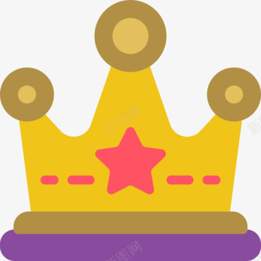 皇冠游戏元素5扁平图标图标