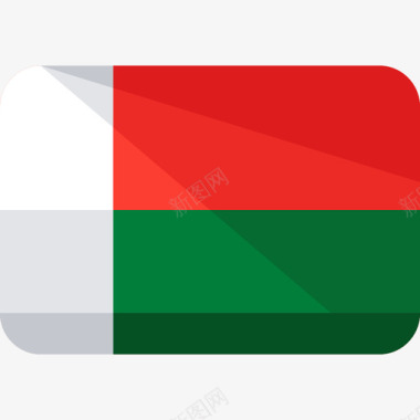 马达加斯加5旗扁平图标图标
