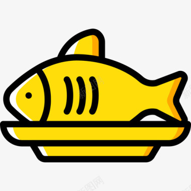 鱼美食7黄色图标图标