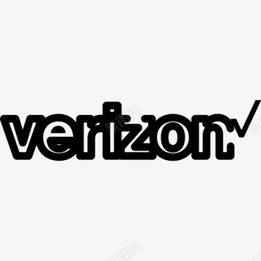 Verizon技术标识3线性图标图标