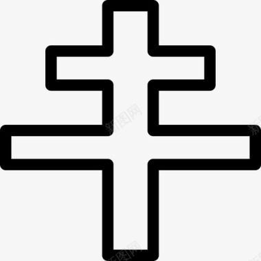 十字架俄罗斯2直系图标图标