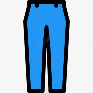 裤子衣服和附件2线性颜色图标图标