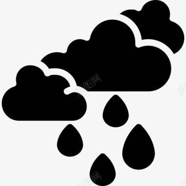 雨143号天气固体图标图标