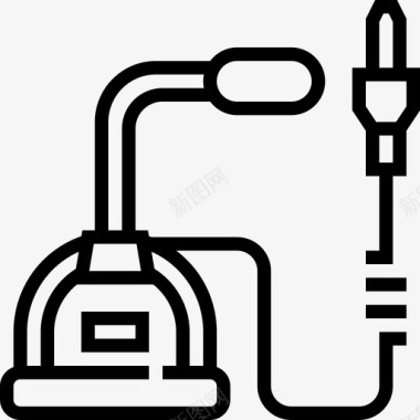 麦克风计算机技术线性图标图标