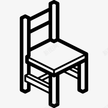 椅子家具40直线型图标图标