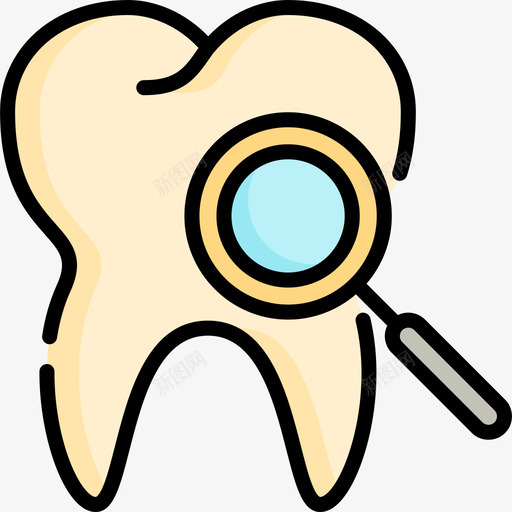 牙齿牙医16线形颜色图标svg_新图网 https://ixintu.com 牙医16 牙齿 线形颜色
