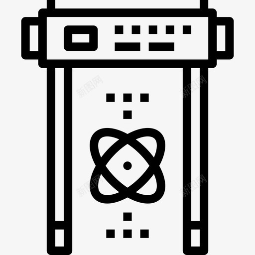 金属探测器航空运输线性图标svg_新图网 https://ixintu.com 线性 航空运输 金属探测器