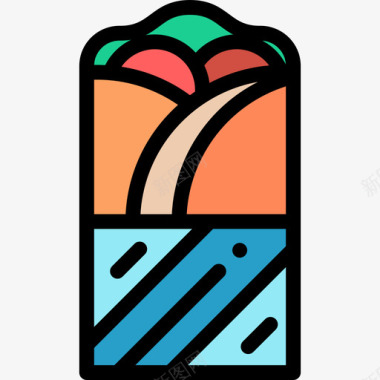玉米煎饼快餐32原色图标图标