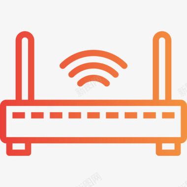 路由器办公工具渐变图标图标