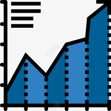 网络分析商业图表和图表2线性颜色图标图标