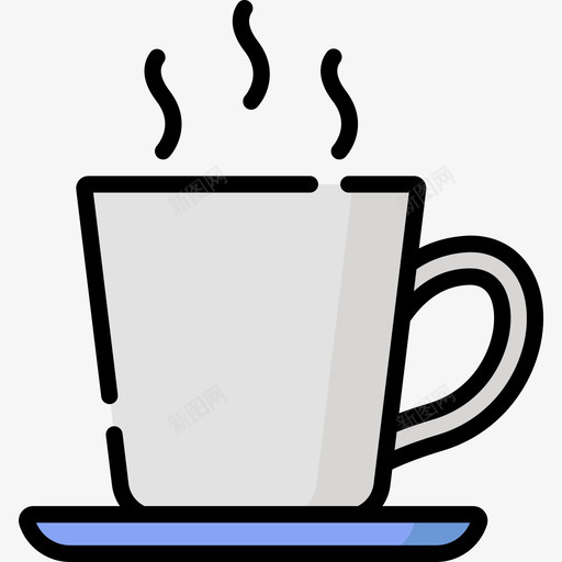 咖啡杯快餐43线性颜色图标svg_新图网 https://ixintu.com 咖啡杯 快餐43 线性颜色
