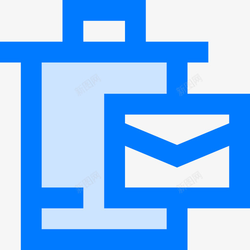 垃圾信息和电子邮件3蓝色图标svg_新图网 https://ixintu.com 信息和电子邮件3 垃圾 蓝色
