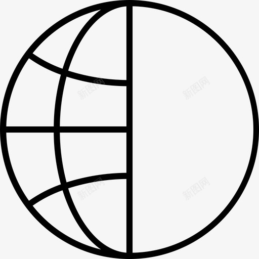 接地网球形2线性图标svg_新图网 https://ixintu.com 接地网 球形2 线性