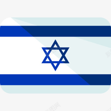 以色列6号旗平坦图标图标